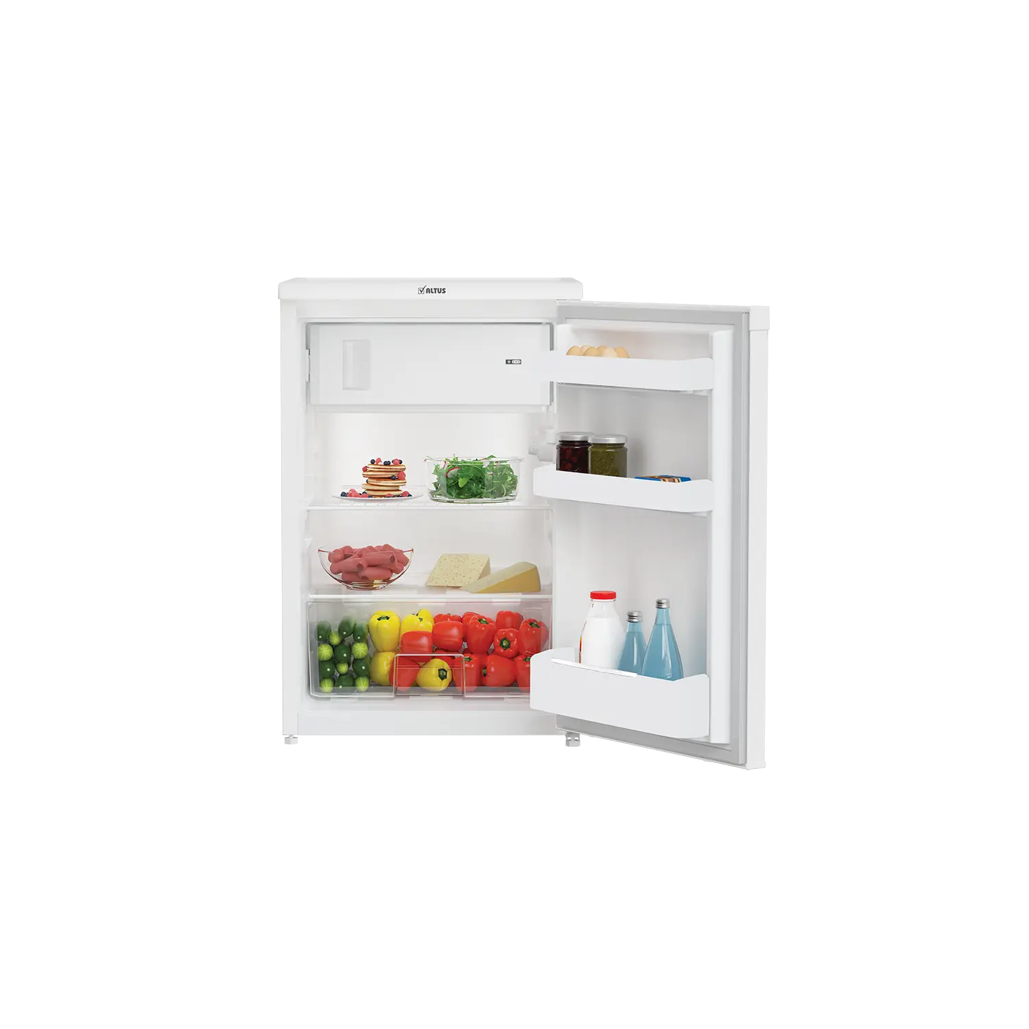Altus AL 306 B buzdolabı kapak açık