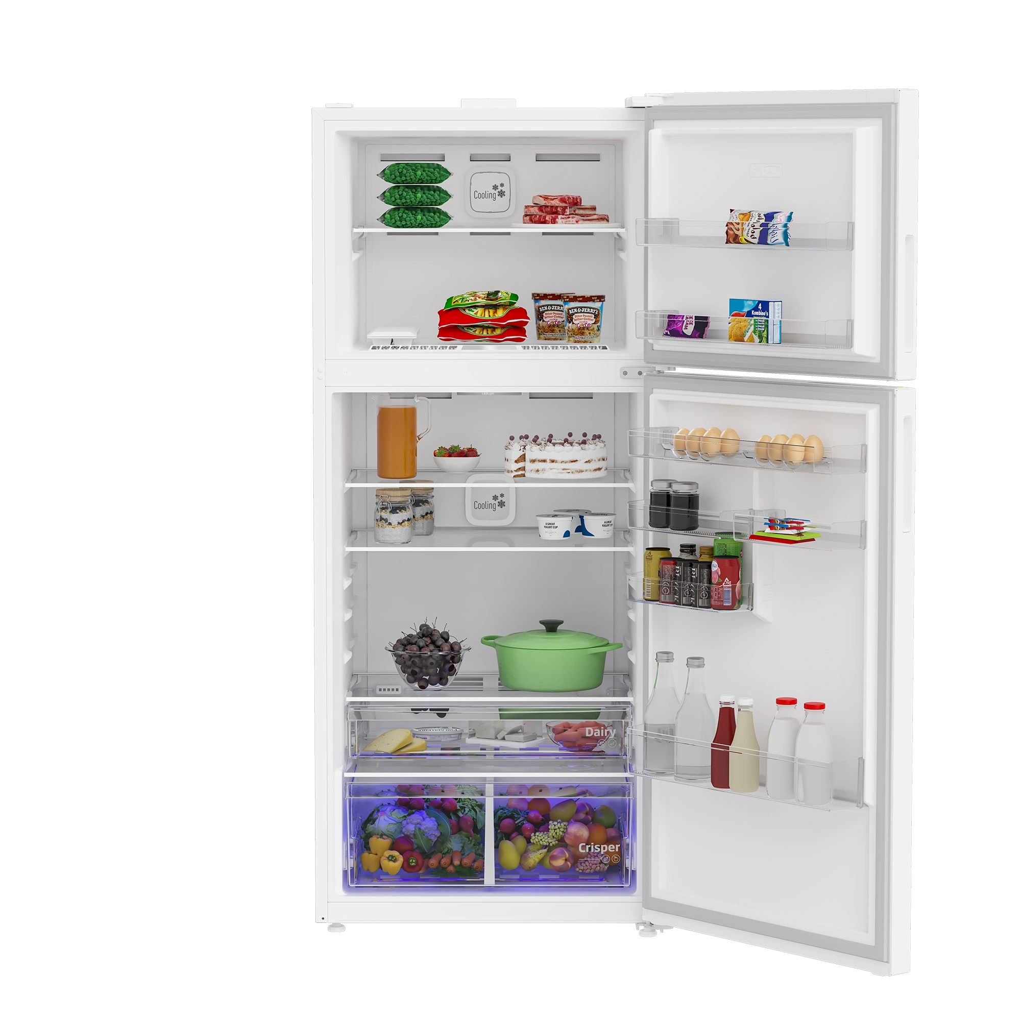 Altus AL 380 XE buzdolabı kapak açık