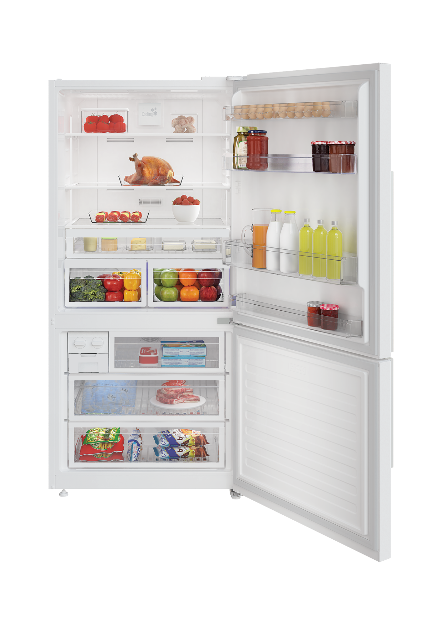 Altus ALK 484 XE buzdolabı kapak açık görünüm