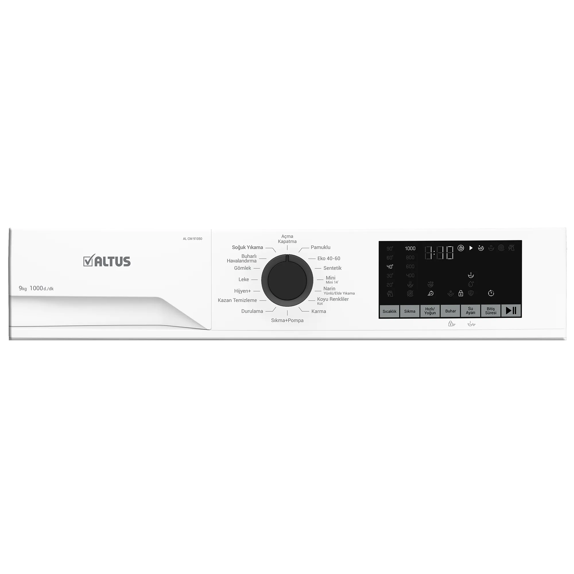 Altus AL CM 91050 çamaşır makinesi 9 kg 1000 devir kapalı