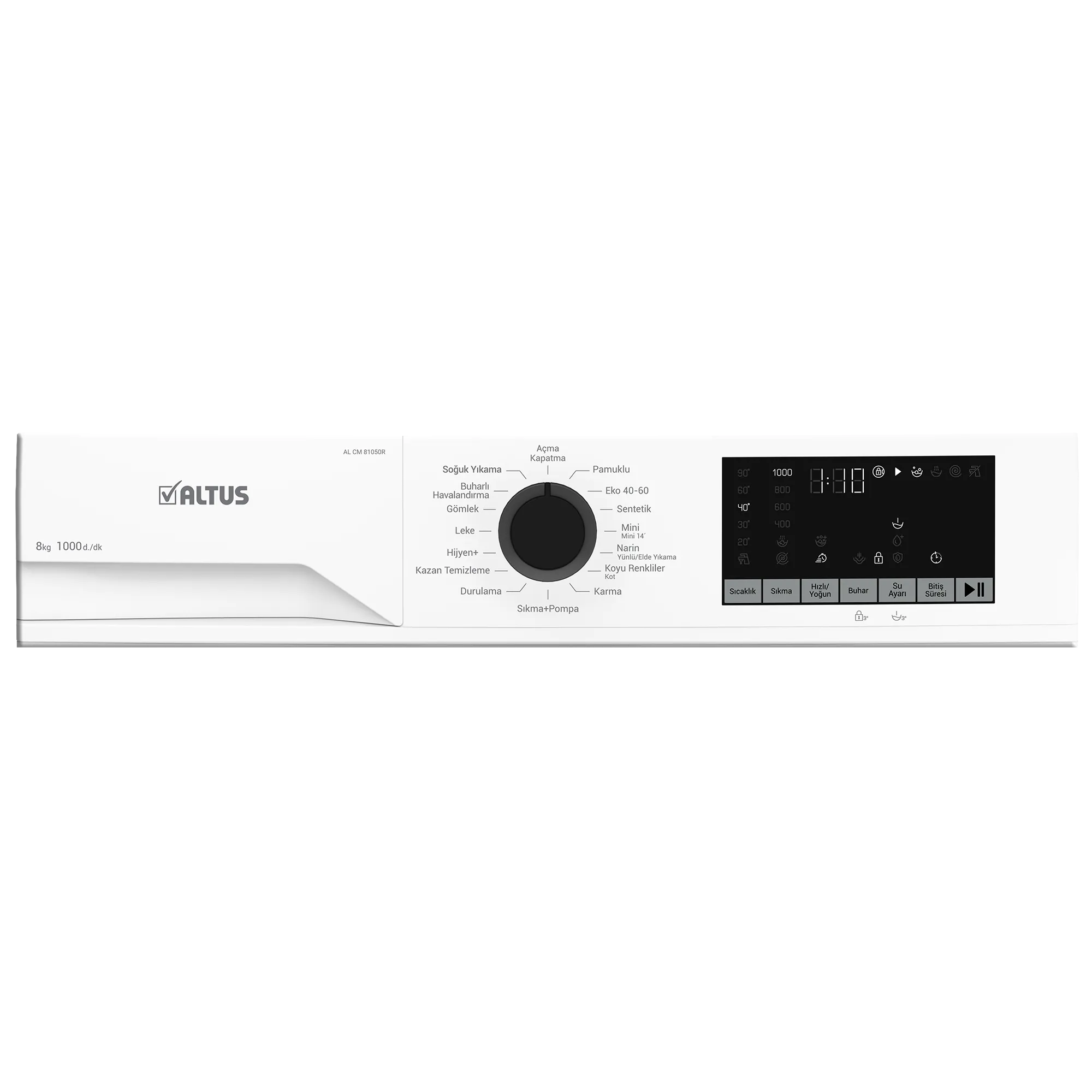 Altus AL CM 81050 R çamaşır makinesi 8 kg 1000 devir kapalı